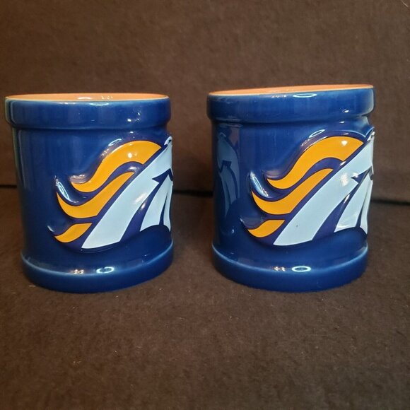 Pair Blue Denver Broncos‎ Ceramic Coffee Mugs Cups NFL - Picture 4 of 11